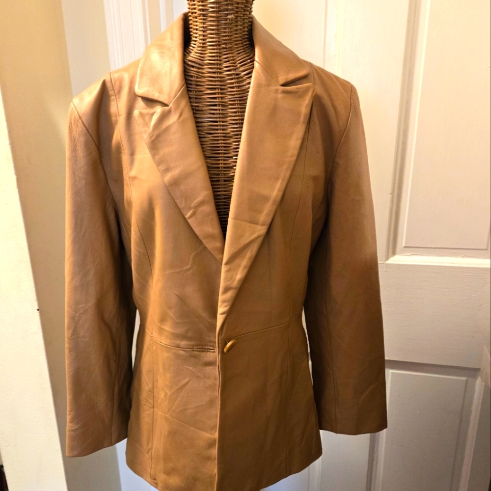 Genuine Leather Blazer